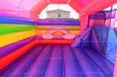Customized unicorn castle slide inflatable boucer