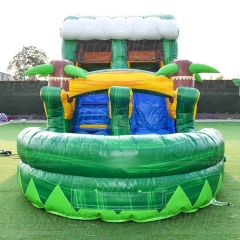commercial 14ft palm tree inflatable water slide for sale
