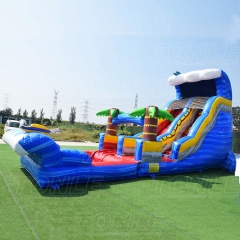 inflatable red marble slide