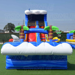 inflatable red marble slide