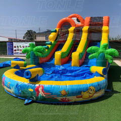 marble inflatable water slide