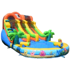 marble inflatable water slide