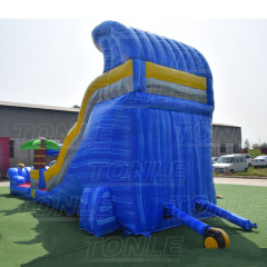 inflatable red marble slide
