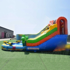 Custom kids beach tropical tree water slide