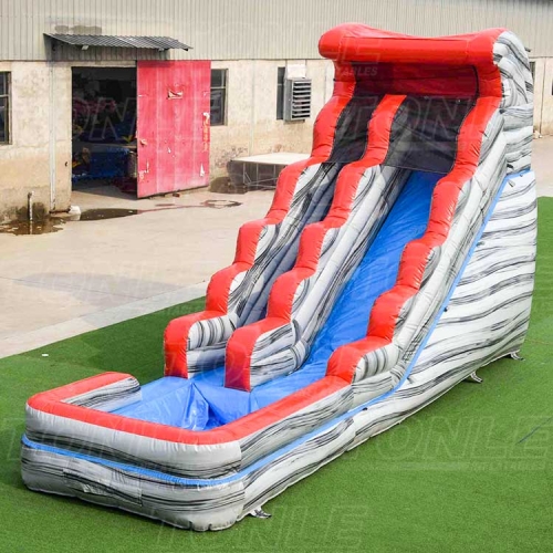 cheap inflatable wave water slide with poll