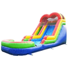 Custom inflatable water slide with pool for sale
