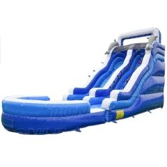 high quality dolphin inflatable water slide wave water slide for sale