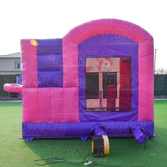 Commercial unicorn theme kids inflatable bounce house with dry slide for sale