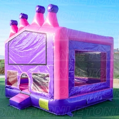 custom inflatable pink princess crown bounce house jumping castle