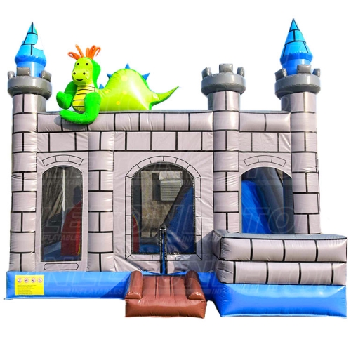 Hot Sale EN14960 Purple Dragon Castel Bounce House Dragon for Sale