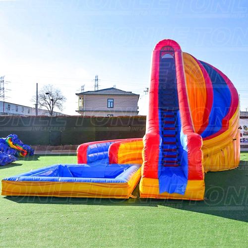 marble inflatable water slide