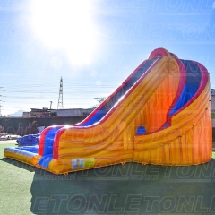 New design spiral colorful inflatable water slide with pool for sale
