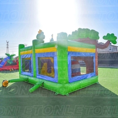 Fairy tale tree theme inflatable bounce house combo children's bouncy castle with slide