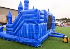 7in1 used inflatable bounce house banner combo water slide for sale