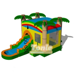 7in1 used inflatable bounce house banner combo water slide for sale