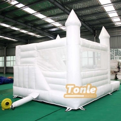 White Wedding Party Castle Inflatable Bounce House with Slide Pool Combo