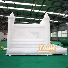 White Wedding Party Castle Inflatable Bounce House with Slide Pool Combo