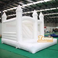 White Wedding Party Castle Inflatable Bounce House with Slide Pool Combo