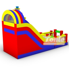 Detachable small bounce house clown themed slide
