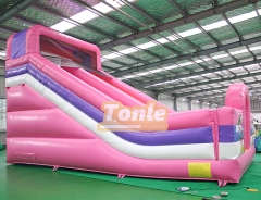 Mickey Mouse Themed Pink Inflatable Dry Slide For Sale