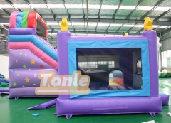 purple unicorn bounce house inflatable bouncer slide combo for sale