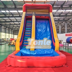classic inflatable water slide with pool for sale