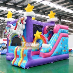 commercial bouncy house jumping castle inflatable unicorn bounce house with slide for sale