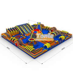 Customized commercial large inflatable game park children adult bouncy castle