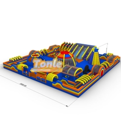 Customized commercial large inflatable game park children adult bouncy castle