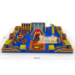 Customized commercial large inflatable game park children adult bouncy castle