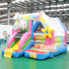 Custom Unicorn Bouncy Castle Inflatable Bounce House Slide Combo
