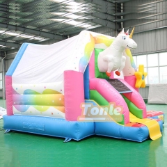 Custom Unicorn Bouncy Castle Inflatable Bounce House Slide Combo