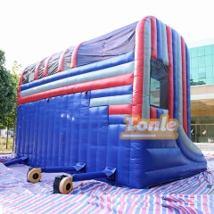 triple lanes inflatable slide