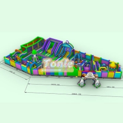 Customized colorful polygon large inflatable playground inflatable jumping castle