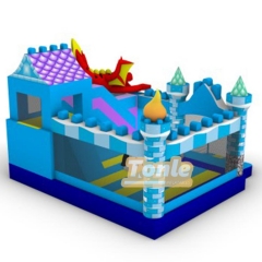 Factory custom dinosaur bouncy castle slide combo