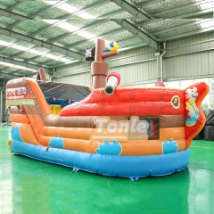 Inflatable Deluxe Pirate Ship wet and dry slide