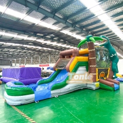 Jurassic Dinosaur Bounce House Water Slide Combo