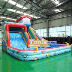 Underwater World Themed Inflatable Backyard Pool Slide