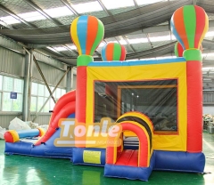 Hot Air Balloon Inflatable Bounce House Water Slide Combination
