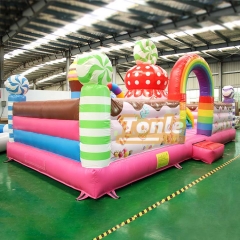 Customized sweet candy theme children's inflatable playground for sale