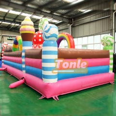 Customized sweet candy theme children's inflatable playground for sale