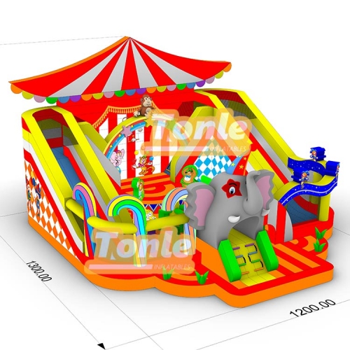 Circus themed bouncy castle children's play park