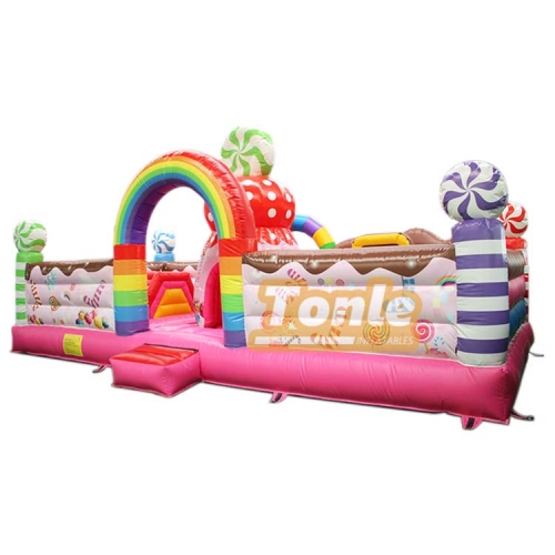 Customized sweet candy theme children's inflatable playground for sale