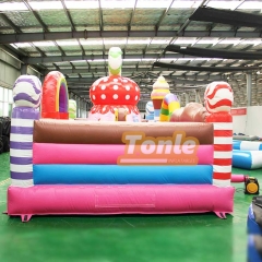 Customized sweet candy theme children's inflatable playground for sale