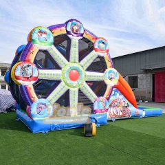 inflatable ferris wheel bounce house jump castle with water slide combo for sale