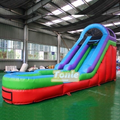 15FT Retro Rainbow Inflatable Water Slide
