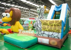 Lion Giraffe Zoo Theme Bouncy Castle Inflatable Bounce House