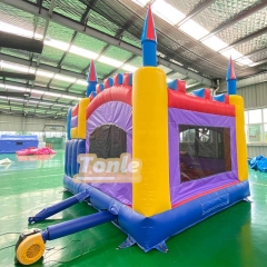 Classic inflatable bounce house, bouncy castle slide combo