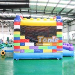 Lego block themed bouncy castle bouncy house water slide combo