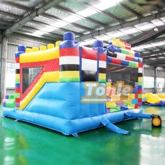 7in1 used inflatable bounce house banner combo water slide for sale